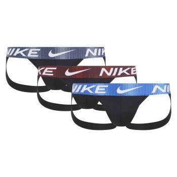 Nike 9P Dri-Fit Essential Micro Jockstrap Sort/Blå polyamid X-Large Herre