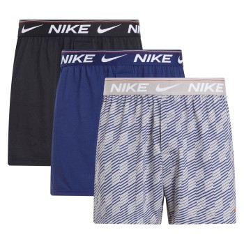 Nike 3P Ultra Comfort Boxer Sort/Blå X-Large Herre