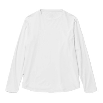 Panos Emporio Bamboo Crew Longsleve Tee Hvid Large Herre