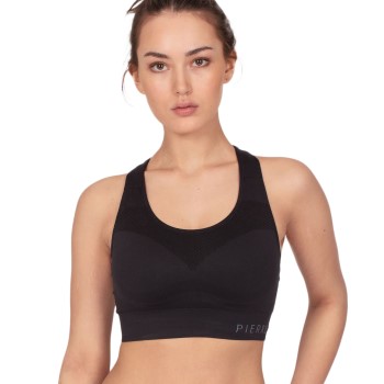 Pierre Robert BH Medium Support Sports Bra Sort polyamid Large Dame