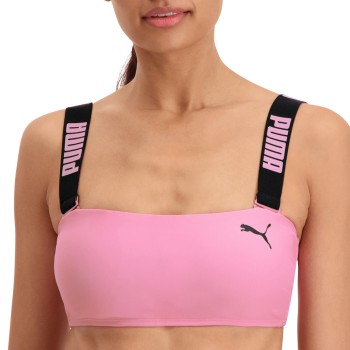 Se Puma Bandeau Bikini Top Rosa X-Small Dame ved Timarco