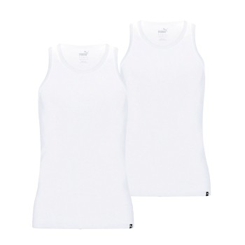 Puma 2P Basic Tank Top Hvid bomuld Medium Herre