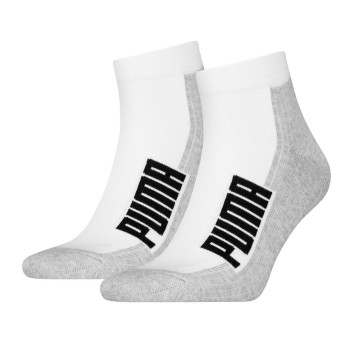 Puma Strømper 2P BWT Cushioned Quarter Sock Hvid Str 43/46