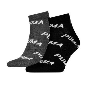 Puma Strømper 2P BWT Quarter Sock Sort/Grå Str 35/38