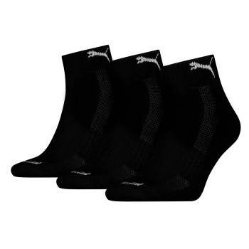 Puma Strømper 3P Cushioned Quarter Sock Sort Str 35/38