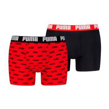 Se Puma 2P Everyday Aop Boxer Rød/Sort bomuld Small Herre ved Timarco
