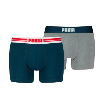 Puma 2P Everyday Placed Logo Boxer Flerfarvet bomuld Large Herre