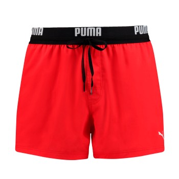 Puma Badebukser Logo Short Length Swim Shorts Rød polyester Small Herre