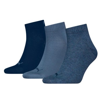 Puma Strømper 3P Quarter Socks Jeansblå Str 35/38