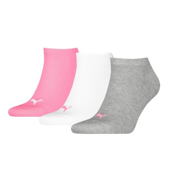Puma Strømper 3P Sneaker Socks Rosa/Grå Str 35/38