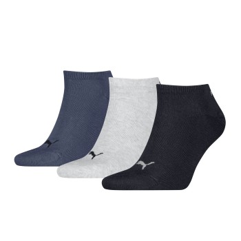Puma Strømper 3P Sneaker Socks Marineblå/Grå Str 35/38