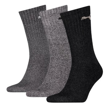Puma Strømper 3P Sport Crew Socks Mørkgrå  Str 35/38