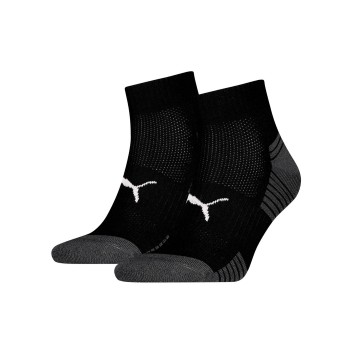 Puma Strømper 2P Sport Cushioned Quarter Socks Sort Str 43/46