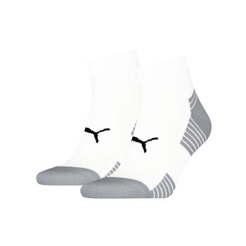 Puma Strømper 2P Sport Cushioned Quarter Socks Hvid Str 43/46