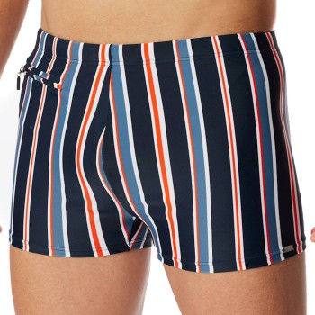 Schiesser Badebukser Aqua Classic Swim Shorts Blå/Rød Medium Herre