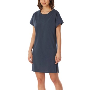 Schiesser Casual Nightwear Short Sleepshirt Mørkgrå  bomuld 46 Dame