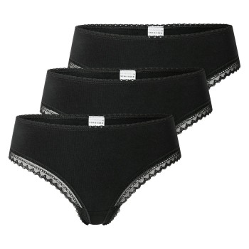 Schiesser Trusser 3P Modern Cheeky String Sort bomuld 40 Dame
