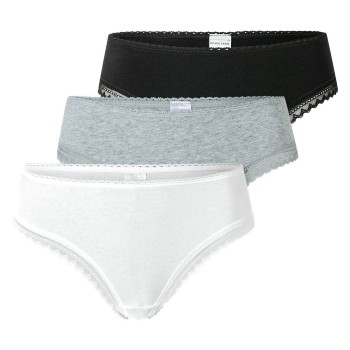 Schiesser Trusser 3P Modern Cheeky String Flerfarvet bomuld 46 Dame