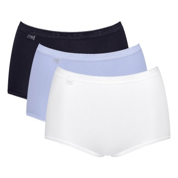 Sloggi Trusser 3P Basic Plus Maxi Colored Lyseblå/Hvid bomuld 52 Dame