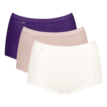 Sloggi Trusser 3P Basic Plus Maxi Colored Rosa/Lilla bomuld 50 Dame