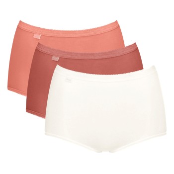 Sloggi Trusser 3P Basic Plus Maxi Colored Laksrosa bomuld 48 Dame