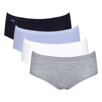 Sloggi Trusser 4P Basic Plus Midi Color Flerfarvet bomuld 38 Dame