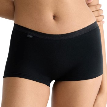 Sloggi Trusser Basic Short Sort bomuld 38 Dame