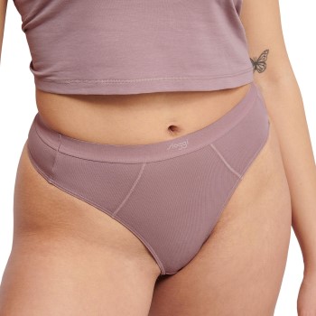 Sloggi Trusser 2P Ever Ease String Briefs Gammelrosa bomuld Small Dame