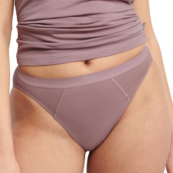 Sloggi Trusser 2P Ever Ease Tai Briefs Gammelrosa bomuld Small Dame
