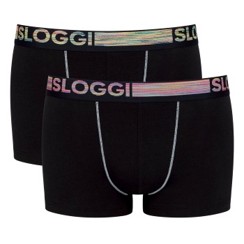 Sloggi 2P Men GO ABC Natural Hipster Briefs Sort bomuld X-Large Herre