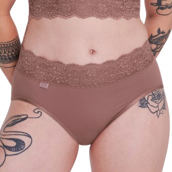 Sloggi Trusser 2P Romance Midi Mørkrosa  42 Dame