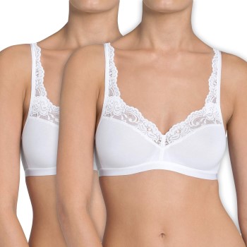 Sloggi BH 2P Romance SI BH Hvid B 75 Dame
