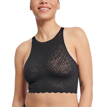 Sloggi BH ZERO Feel Bliss Crop Top Sort Large Dame