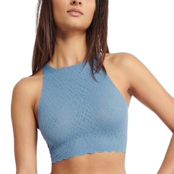 Sloggi BH ZERO Feel Bliss Crop Top Lyseblå X-Small Dame