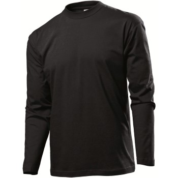 Stedman Classic Long Sleeve Men Sort bomuld Large Herre