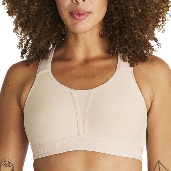 Swegmark BH Kimberly Iconic Moulded Cups Sports Bra Beige polyamid C 90 Dame