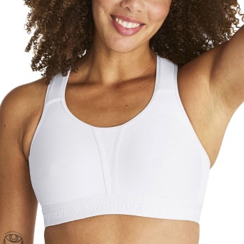 Swegmark BH Kimberly Iconic Moulded Cups Sports Bra Hvid polyamid D 90 Dame