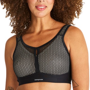 Swegmark BH Net Impact Force Moulded Cups Sport Bra Sort D 90 Dame