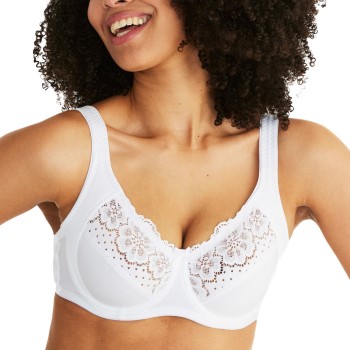 Swegmark BH Organic Cottton Bloom Wire Bra Hvid G 105 Dame