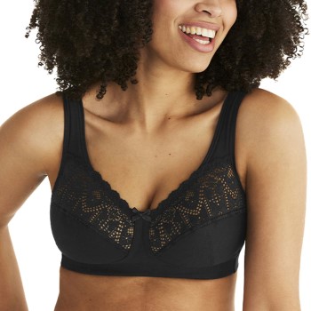 Swegmark BH True Beauty Fairtrade Soft Bra Sort bomuld F 90 Dame