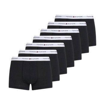 Tommy Hilfiger 7P Cotton Essentials Print Trunk Sort bomuld X-Large Herre