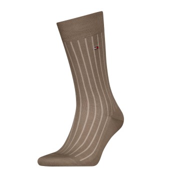 Tommy Hilfiger Legwear Tommy Hilfiger Strømper Premium Rib Crew Socks Brun Str 45/46 Herre