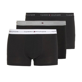 Tommy Hilfiger 3P WB Trunks Sort/Hvid bomuld Medium Herre