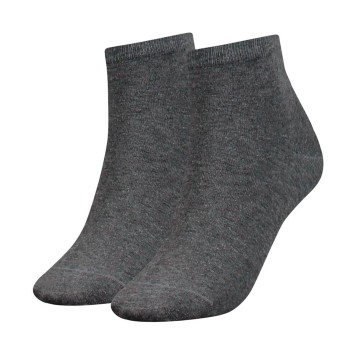 Tommy Hilfiger Legwear Tommy Hilfiger Strømper 2P Women Casual Short Sock Grå Str 35/38 Dame