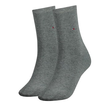 Tommy Hilfiger Legwear Tommy Hilfiger Strømper 2P Women Classic Casual Socks Grå Str 35/38 Dame