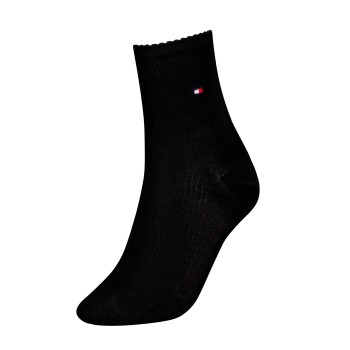 Tommy Hilfiger Legwear Tommy Hilfiger Strømper Women Premium Rib Short Socks Sort Str 35/38 Dame