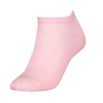 Tommy Hilfiger Legwear Tommy Hilfiger Strømper Women Premium Rib Sneaker Socks Lyserosa Str 35/38 Dame