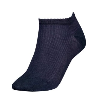 Tommy Hilfiger Legwear Tommy Hilfiger Strømper Women Premium Rib Sneaker Socks Marineblå Str 35/38 Dame