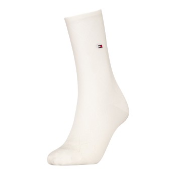 Tommy Hilfiger Tommy Hlfiger Women Premium Argyle Socks Strømper Offwhite Str 39/42 Dame