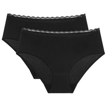 Triumph Trusser 2P Feel Of Cotton Midi Sort bomuld 48 Dame